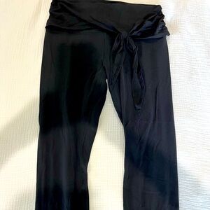 Lululemon leggings with tie front, size 12, black